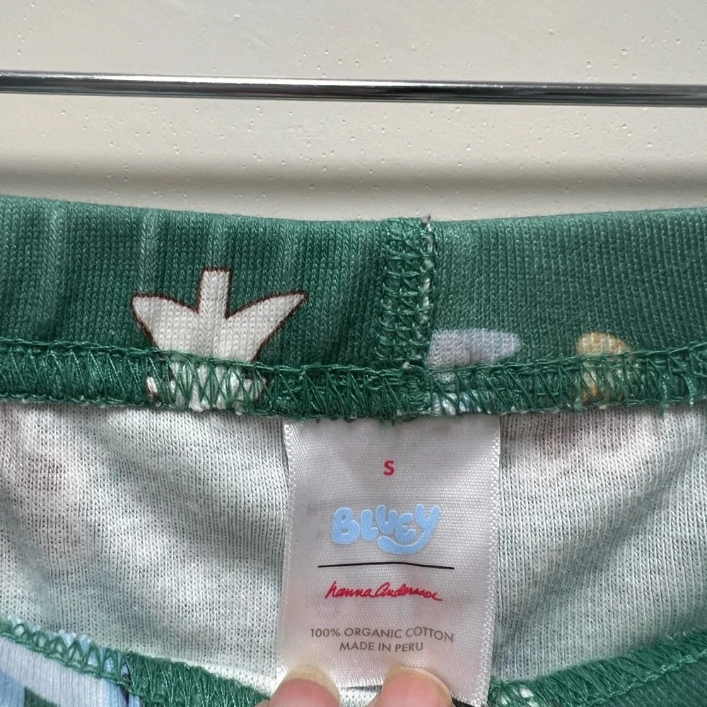 Hanna Anderson BLUEY Pants Top Pajama Set organic Cotton Whimsical Graphics S - Picture 4 of 5